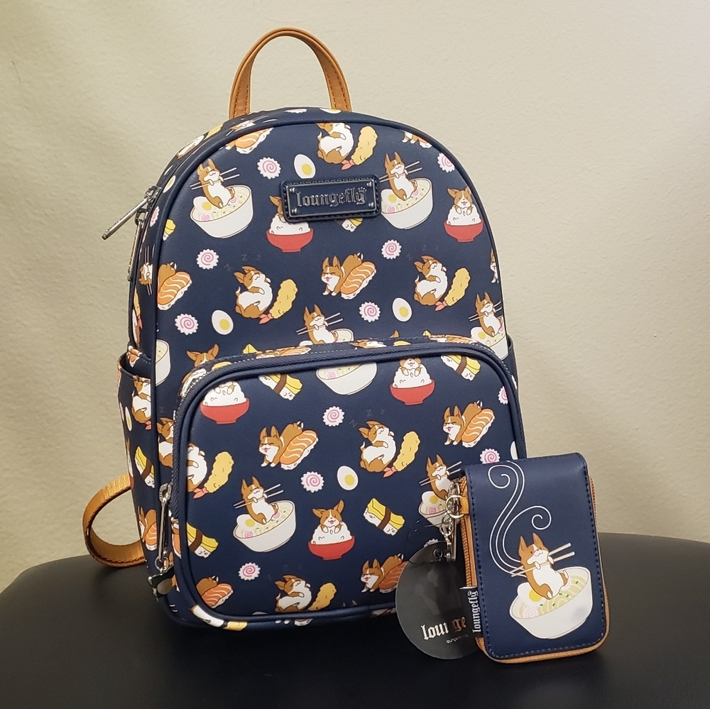 Loungefly Corgie Ramen Mini Backpack & Wallet Set